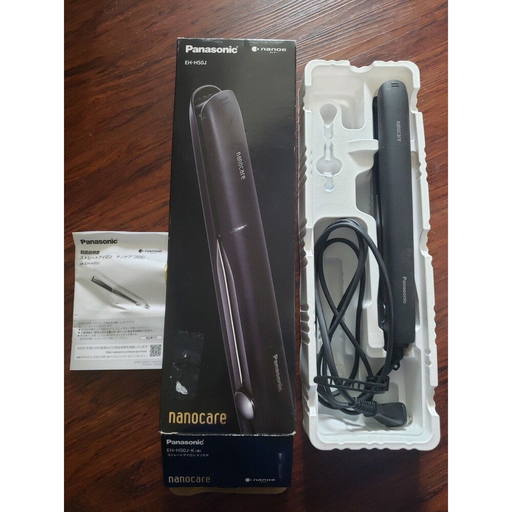 Panasonic EH-HS0J-K Nanocare Hair Straightener, Flat Iron (BLACK)